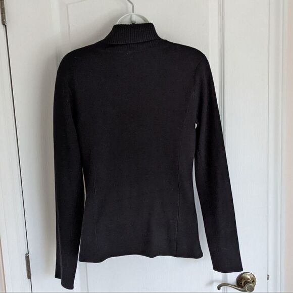 Sandra Angelozzi black wool silk knit cardigan Small @c1 - Picture 9 of 10